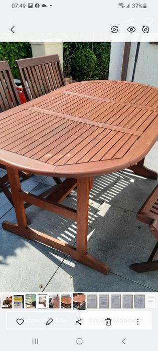 Stół drewniany ogrodowy