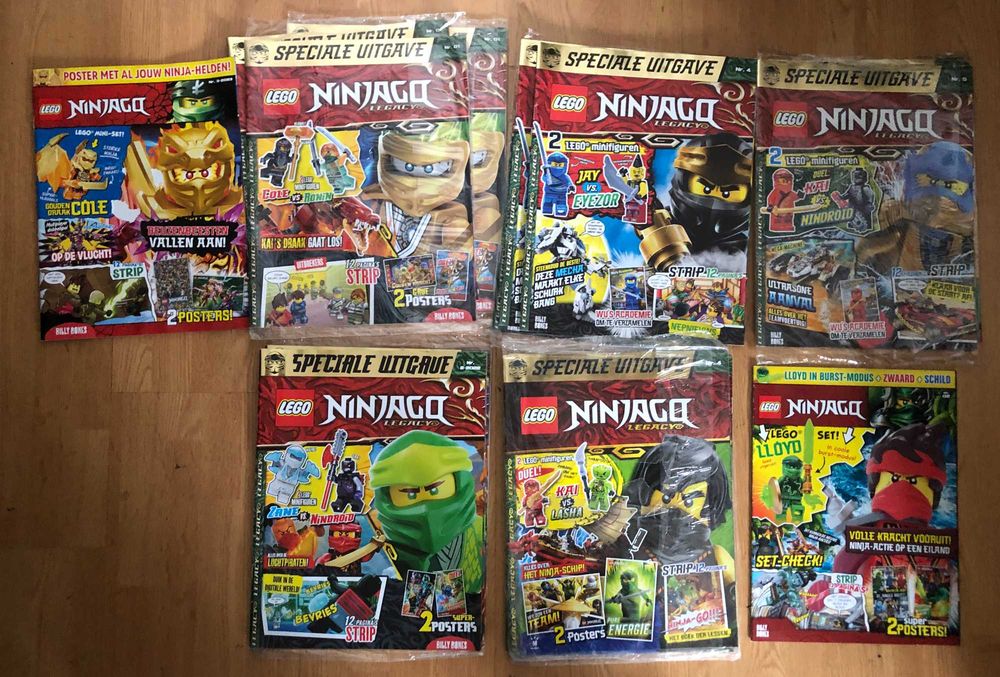 Grande Lote de 133 Revistas LEGO NINJAGO com Posters - 14Kg !
