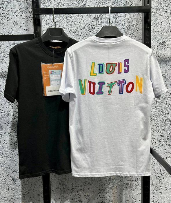 мужская футболка унисекс  черная белая brbr louis vuitton