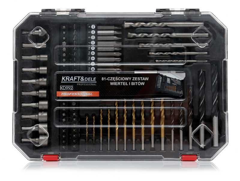 Wiertła i bity zestaw 81 szt. zestaw  wierteł