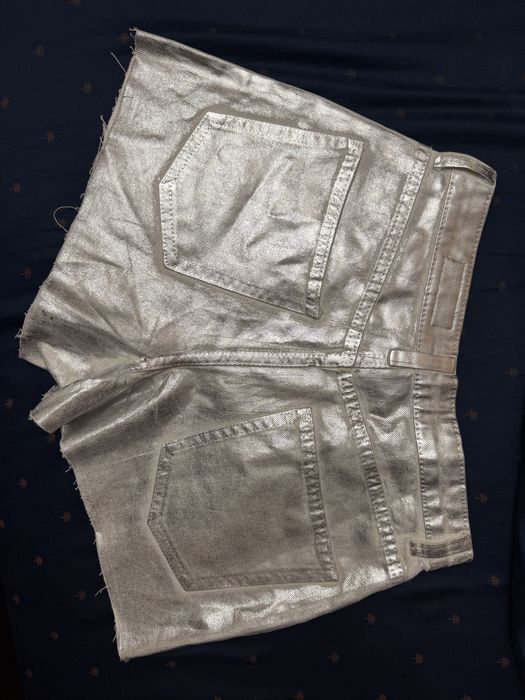 Шорти сріблясті типу maison margiela mm6 xs-s