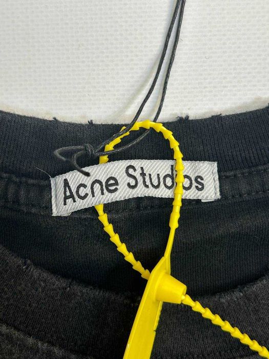 Футболка чорна Acne Studios STOCKHOLM 1996 черная distressed M L