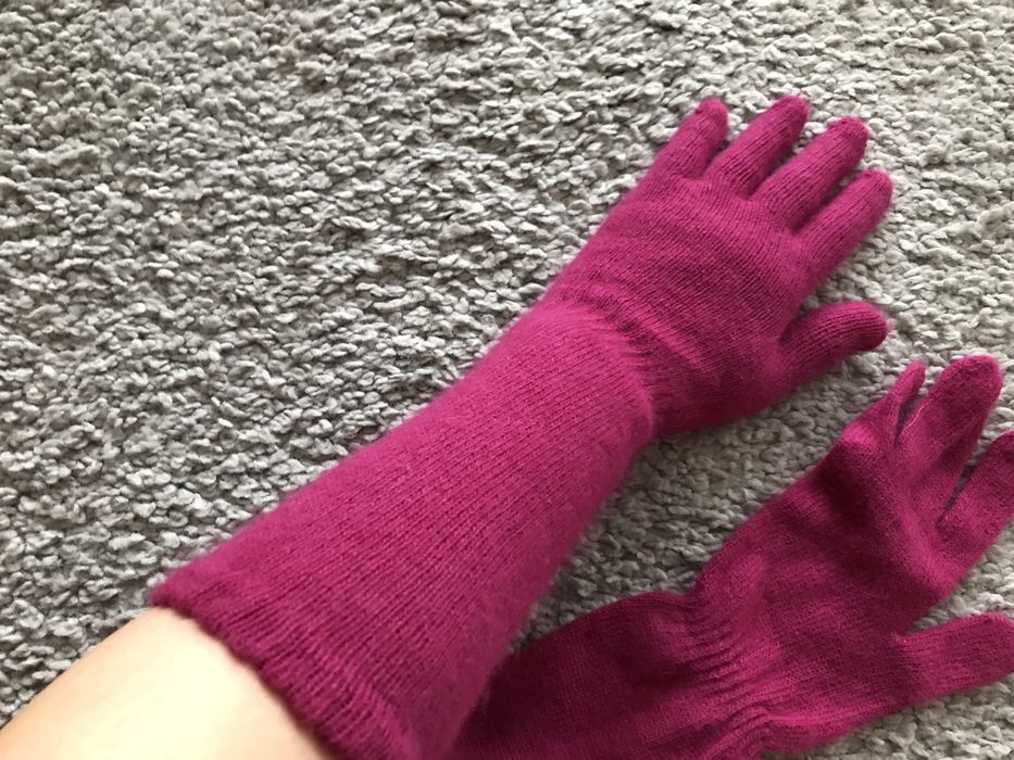 Рукавички HM /шерсть ангора, довгі