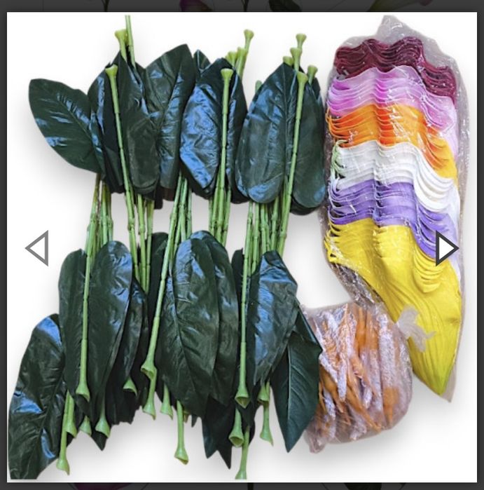 VIP штучні квіти букет кали латекс XL 66 см, 7 голів