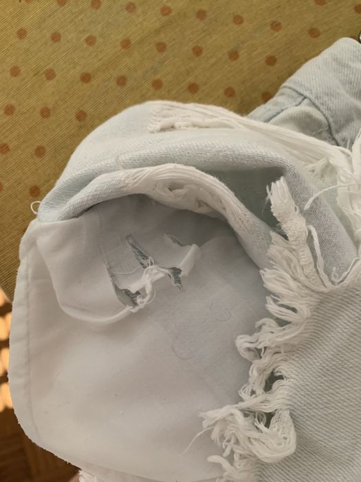 Calções de ganga clara