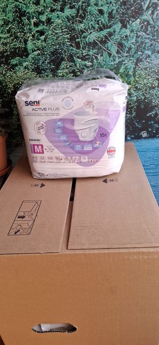 Karton 8 op 80 szt pieluchomajtki Seni Activ Plus medium M