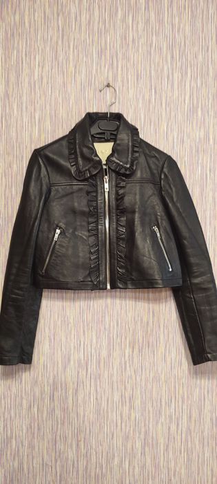 MAJE куртка вкорочена шкіряна, піджак жакет шкіряний. Розмір S 44