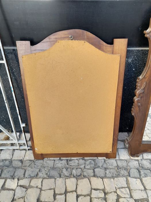 Espelho de parede moldura madeira maciça trabalhada antigo SUPER PREÇO