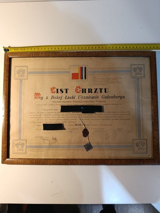 Dyplom kolekcjonerski poligrafia 1974r