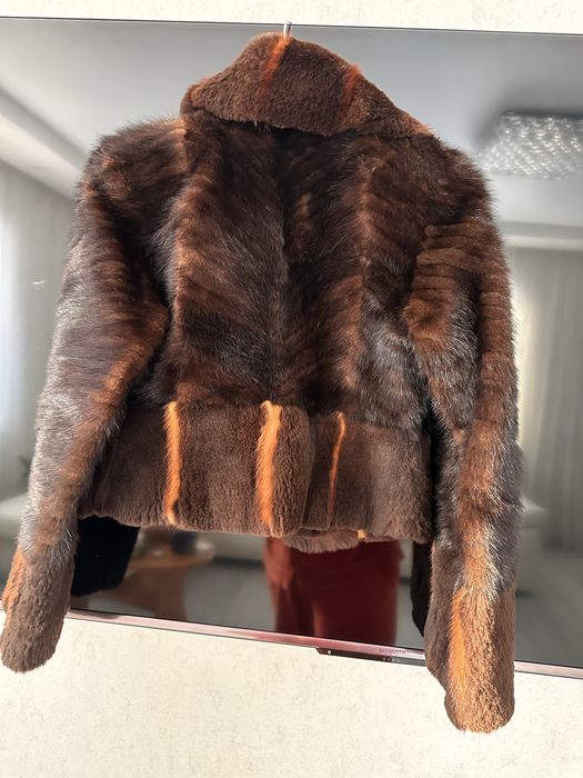 Шубка автоледі норка шоколад 38