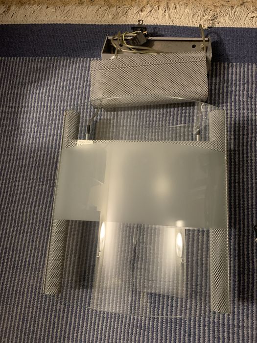 2 candeeiros de teto vodro e aluminio