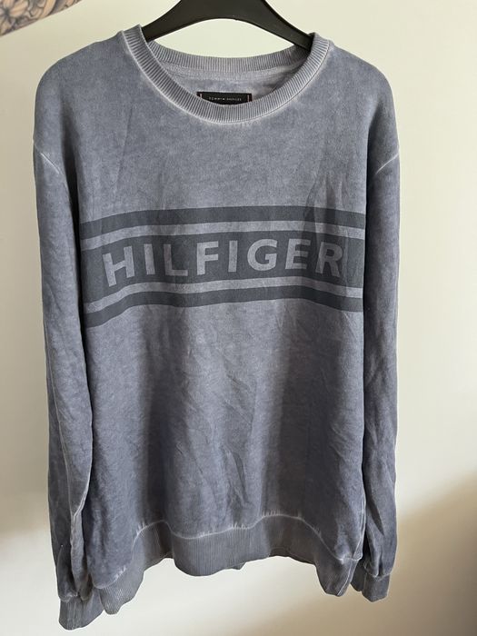 Bluza szaro niebieska Tommy Hilfiger L