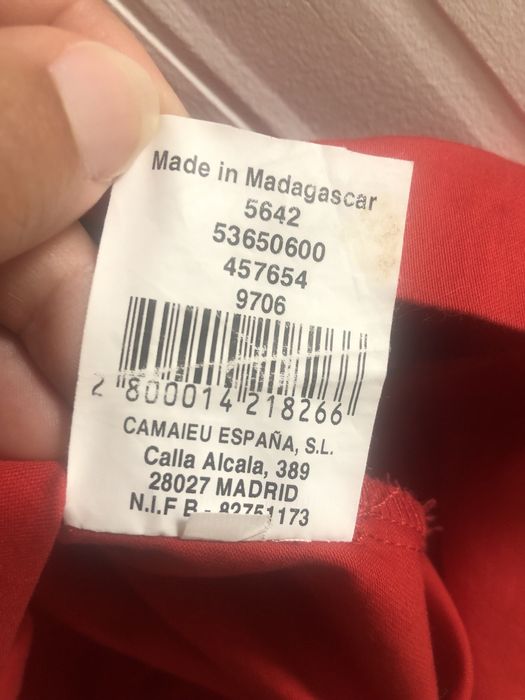 Czerwona elegancka sukienka wizytowa Camaieu rozm 36