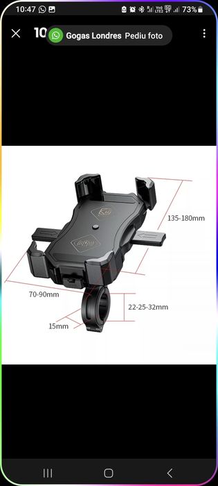 Carregador wireless para mota completo