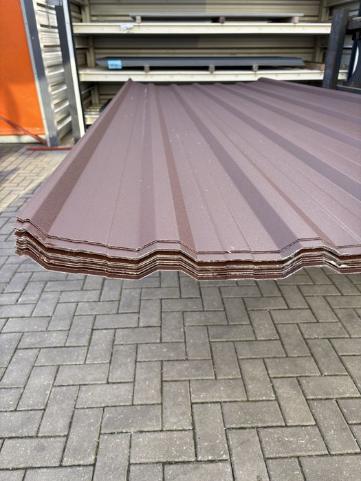 Blacha trapezowa T-18E 8017mat (brąz) z filcem