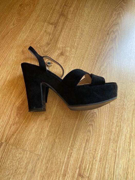 Sandálias de salto alto pretas Seaside