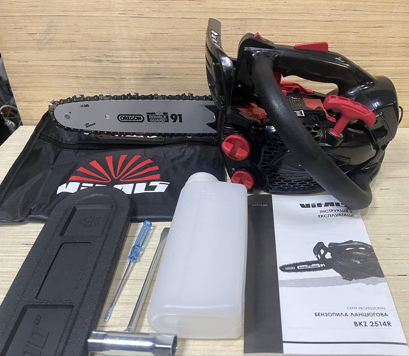 Бензопила Vitals ПРОФІ BKZ 2514r вага 3кг шина 25см Гарантія 5-років