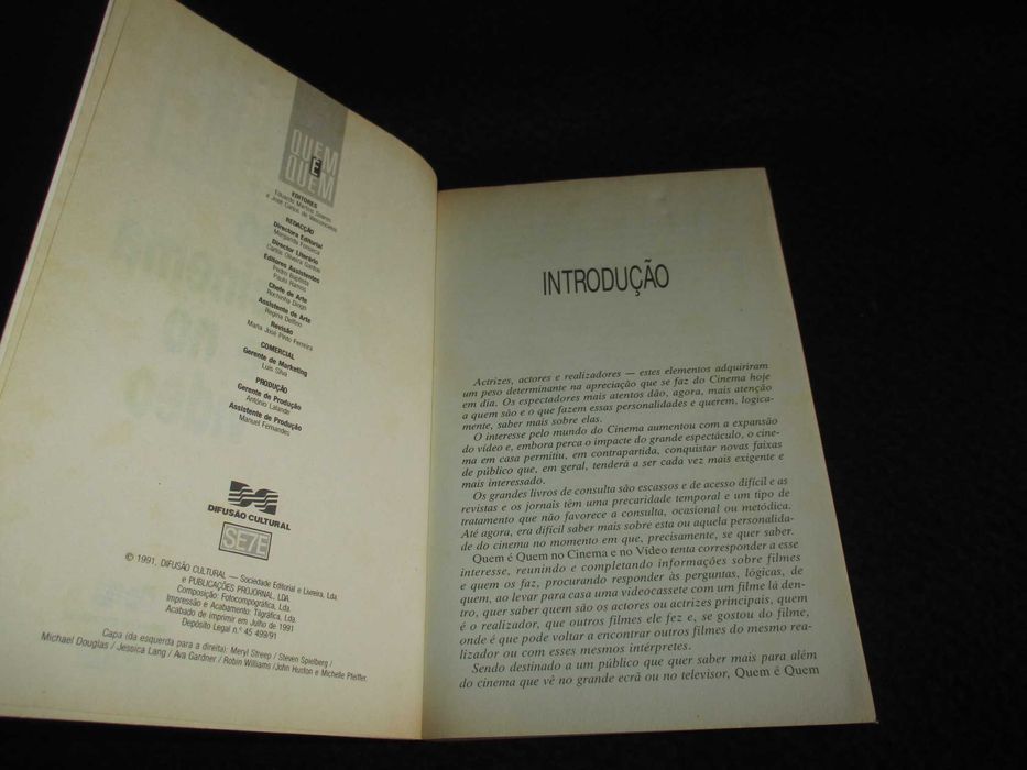 Livro Quem é Quem no Cinema e no Vídeo 1ª edição 1991