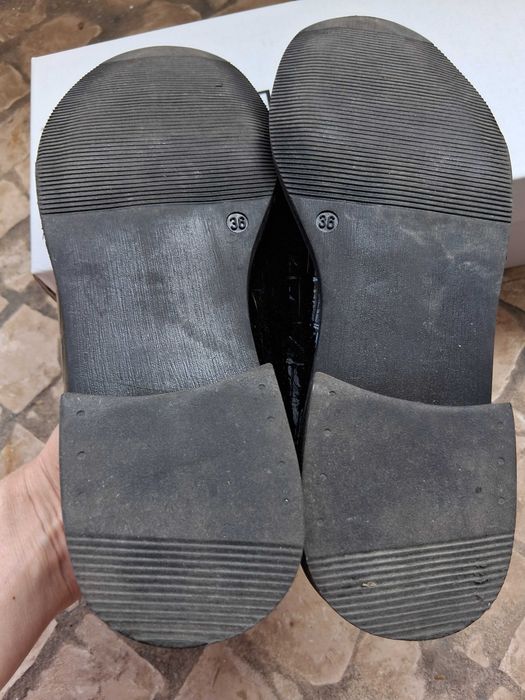 Sapatos loafer pretos em pele tamanho 36 como novos