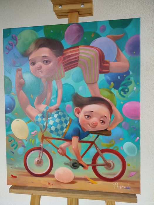 Bracia Confetti duży piękny barwny Adamska