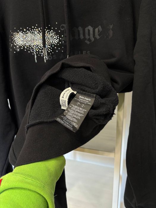 PALM ANGELS Rhinestone Sprayed Hoodie