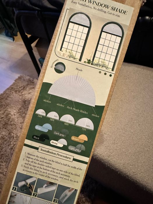 Roleta plisowana do okna łukowego