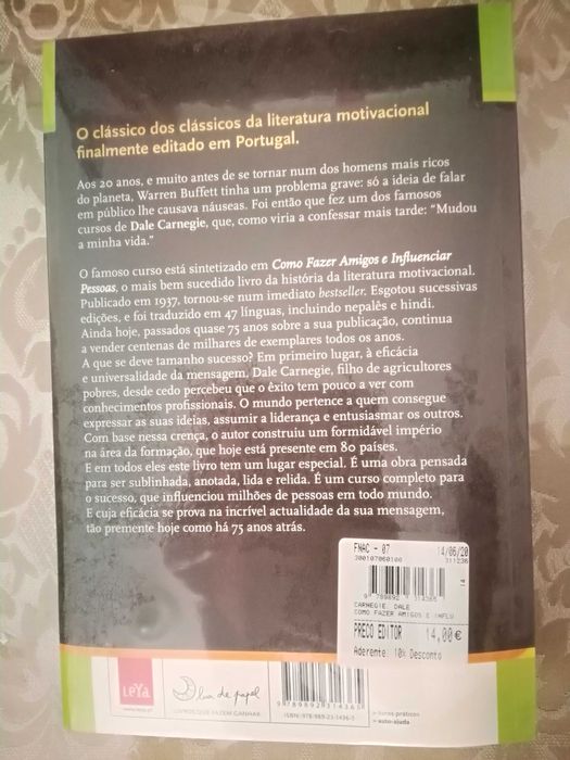 Livro "Como fazer amigos e influenciar pessoas" Dale Carnegie - Novo