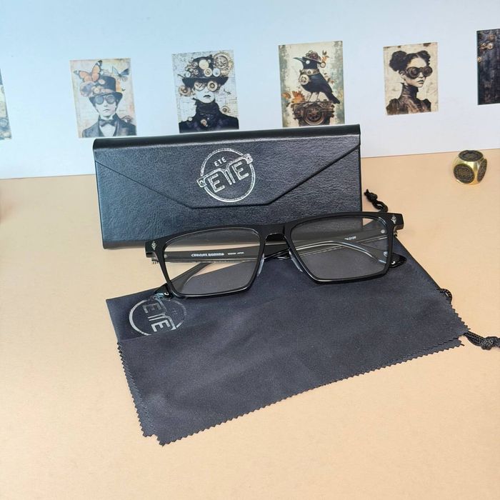 Okulary oprawki zerówki unisex kwadratowe nerdy retro Acetat Tytanowe