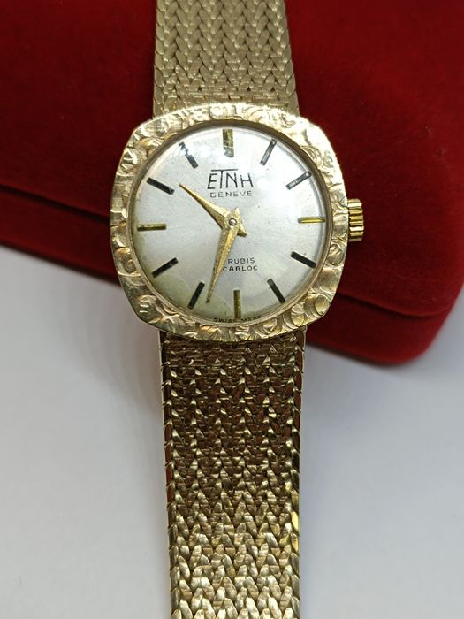 Złoty zegarek Etna Geneve, złoto próby 585