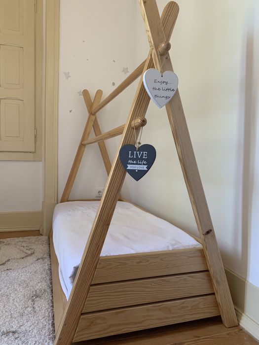 Cama Criança - Estilo Cabana Madeira maciça
