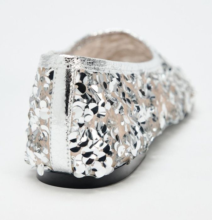 Baleriny Zara z cekinami. Hit! Nowe, wyprzedane!