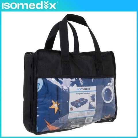 Сенсорна обтяжена дитяча ковдра 4кг 150x100 см темносиня Гравітаційна