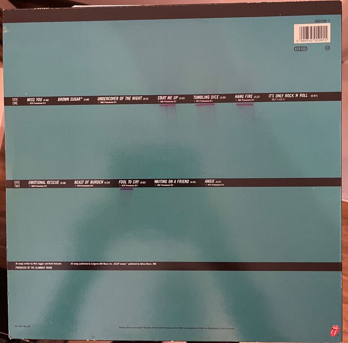 ROLLING STONES Rewind 1971-1984 Winyl LP EX-