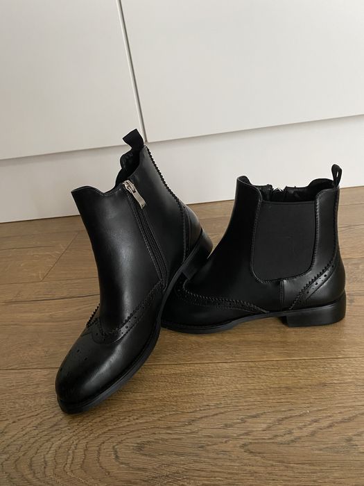 NOWE buty botki czarne damskie piękne