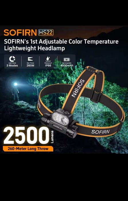 Налобний ліхтар SOFIRN HS22  4000mAh