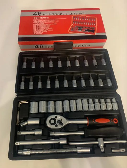 Zestaw kluczy nasadowych 46 elementów