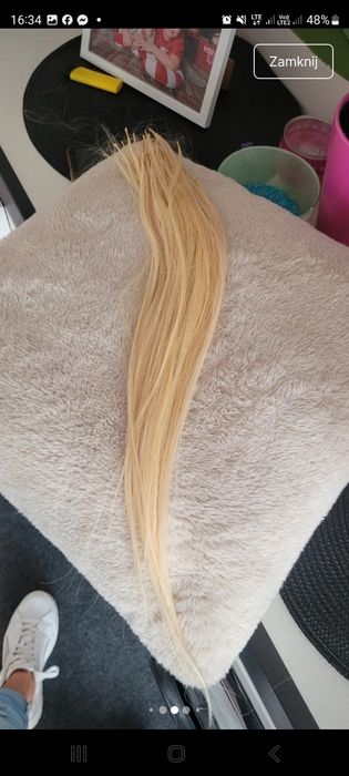 Włosy naturalne na ringi 45/50cm