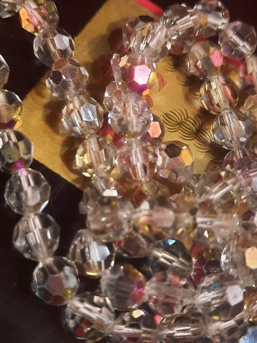 Винтажные бусы ЧССР "Аврора бореалис"