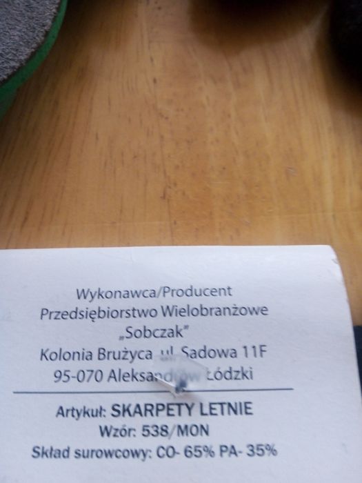 Skarpety letnie wojskowe W.P.