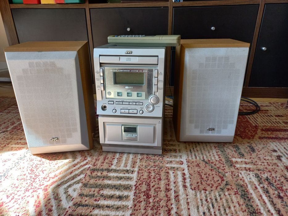 Mini wieża JVC, radio, CD, magnetofon