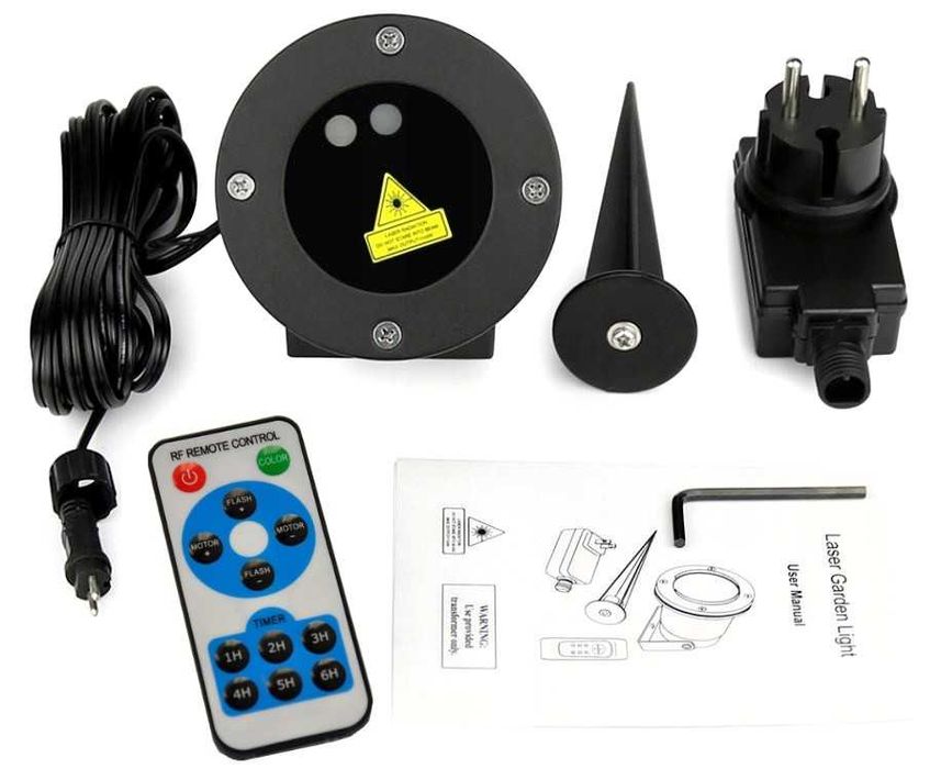 Projektor Świąteczny Laserowy RG Star Shower do Domu Ogrodu na Prezent