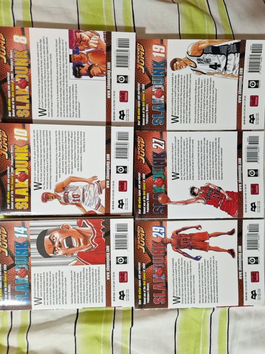 Manga SlamDunk vol.8, 10, 14, 19, 27, 29
