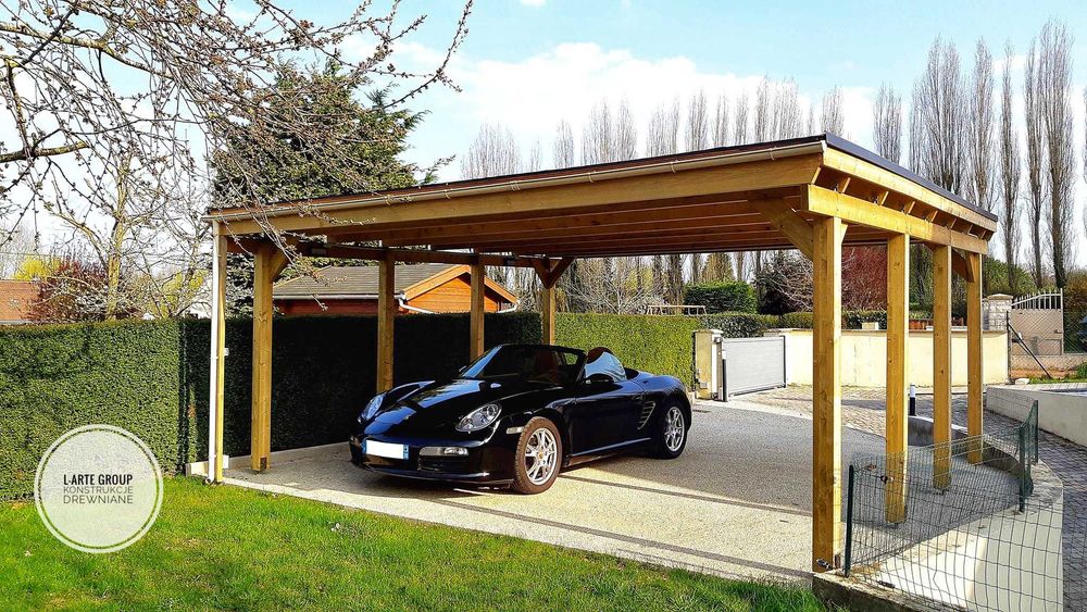 Solidna wiata garażowa CARPORT OLDO I - 650x660 cm