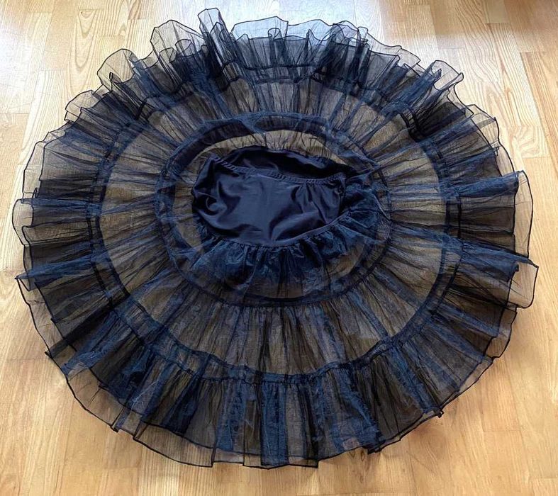 Halka tiulowa pin-up czarna