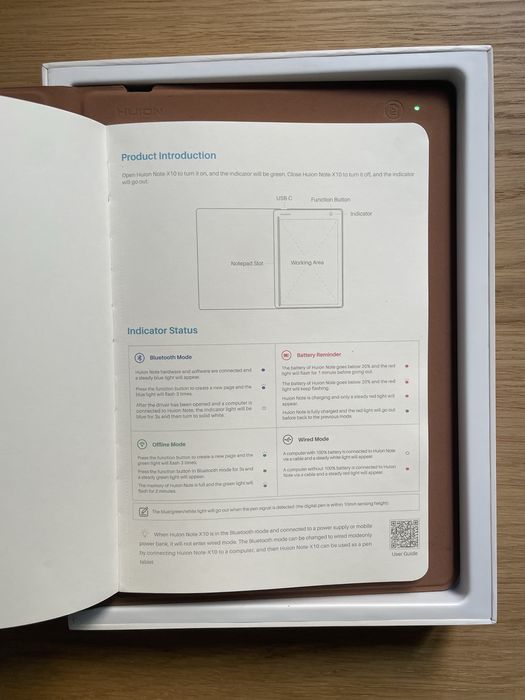 Tablet graficzny notes elektroniczny Huion Note X 10 brązowy