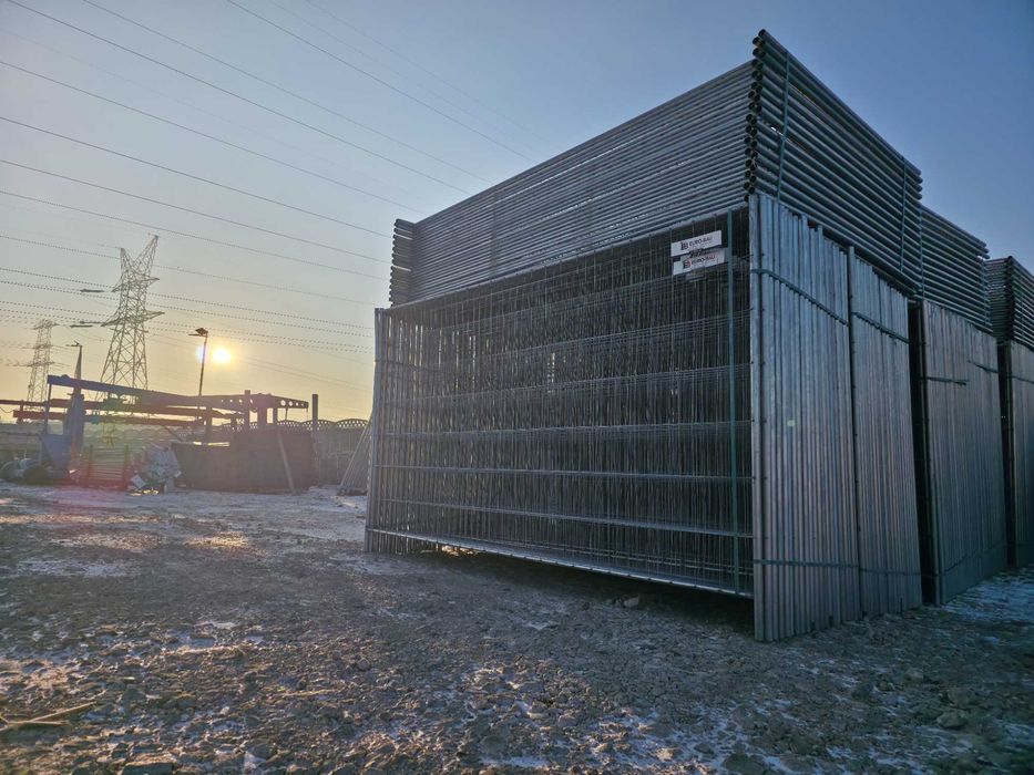 Ogrodzenie Panel prosty Płot 3,5x2 ZESTAW 140mb tymczasowy stopa beton