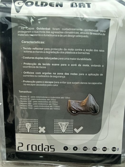Capa da chuva motos até 1500cc