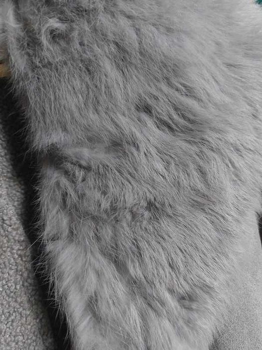 Liang Kela krótki płaszcz furto kurtka szary S M