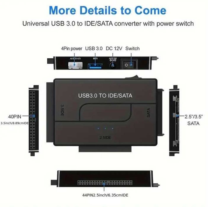 Переходник/адаптер для HDD 2.5/3.5 SATA/IDE на USB 3.0