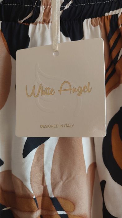 Luźne letnie spodnie z orientalnym wzorem m/l